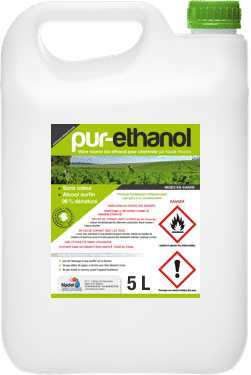 Vente Bioéthanol pour cheminée 4 x 5 litres - Pur-Ethanol